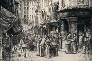 द क्राउड, रुए मौफेटर्ड, 1915 द्वारा चार्ल्स हेमन