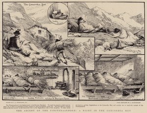 Finsteraarhorn की चढ़ाई, Concordia हट में एक रात द्वारा चार्ल्स जे स्टैनलैंड