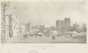 डुडले कैसल - द कीप: लिथोग्राफ, जुलाई 1837 (प्रिंट) द्वारा चार्ल्स जोसेफ हुलमंडेल