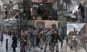 1886 में लंदन के ईस्ट एंड में संकट। द्वारा चार्ल्स जोसेफ स्टैनलैंड