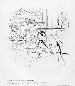 ईटिंग, इलस्ट्रेशन फ्रॉम &39;द लव ऑफ आर्ट&39;, 1925
