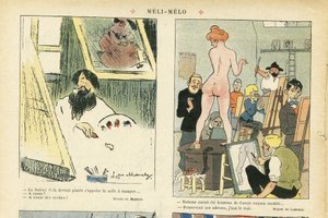 Le Rire, 21/03/08 में चास-लेबॉर्डे (1886-1941) का चित्रण - मेली-मेलो - कला, शिक्षण, न्यूडाइट - मॉडल (जो बना हुआ है)