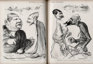 ड्रेफस केस - महान ड्रेफुसियन कॉमेडी के अभिनेता - वकील फर्नांड लेबोरी (1860-1917) - वकील लुई लेब्लोइस (1854-1928) - कमांडर फर्डिनेंड वाल्सिन एस्टरहाज़ी (1847-1923) - जनरल जॉर्जेस पिक्वार्ट (1854-1914) ) - चार्ली द्वारा कैरिकेचर द्वारा चार्ल्स लिएंड्रे