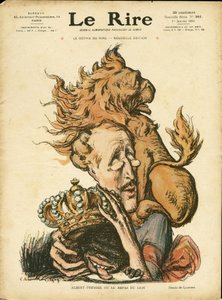 Le Rire, 01/01/10 में चार्ल्स लिएंड्रे (1862-1934) द्वारा चित्रण - बेल्जियम - लायन/टाइगर, अल्बर्ट 1er (बेल्जियम) द्वारा चार्ल्स लिएंड्रे