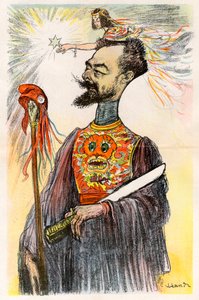 पॉल डौमर (1857-1932) - चार्ल्स लिएंड्रे (1862-1934) द्वारा "" ले रीयर "" "1902 में कार्टून द्वारा चार्ल्स लिएंड्रे