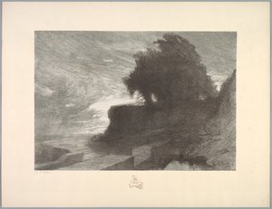 लैंडस्केप सूट: लैंडस्केप, प्लेट 4, नोट, सांप, 1892-1893। द्वारा चार्ल्स मैरी ड्यूलाक