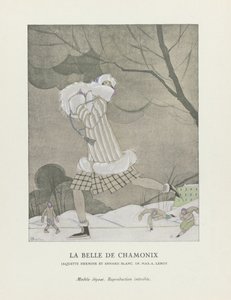 बेले डे शैमॉनिक्स, पब। 1924 (स्टैंसिल प्रिंट) द्वारा चार्ल्स मार्टिन