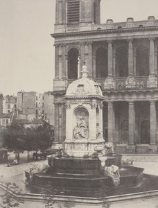 1851 में सेंट सल्पिस में फव्वारा। द्वारा चार्ल्स मारविल