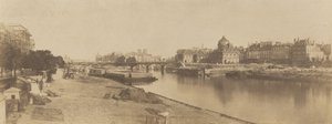 1853 में नोट्रे डेम की ओर देख रहे पोंट डु कैरोसेल से सीन। द्वारा चार्ल्स मारविल