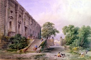 नॉटिंघम कैसल, 1879 के पूर्व मोर्चे का दृश्य (कागज पर wc) द्वारा चार्ल्स मैकआर्थर