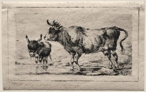 गाय और गधा, 1849। द्वारा चार्ल्स मेरियन
