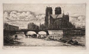 एसीसीिंग्स ऑफ पेरिस: द एप्स ऑफ द कैथेड्रल ऑफ नोट्रे डेम, 1854। द्वारा चार्ल्स मेरियन