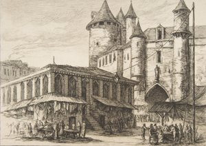 ले ग्रैंड चैटलेट ग्रैंड चैटलेट, पेरिस लगभग 1780, पहले के चित्र के बाद, 1861। द्वारा चार्ल्स मेरियन