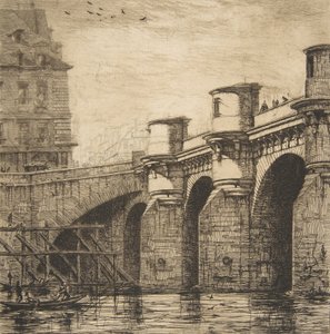 पोंट नेफ, पेरिस, 1853। द्वारा चार्ल्स मेरियन