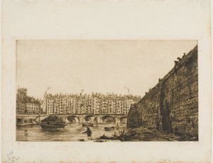 पोंट-औ-चंगे, पेरिस, लगभग 1784 द्वारा चार्ल्स मेरियन