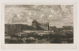 एक पेंटिंग से पुराना लौवर, जिम्मन द्वारा, 1651, 1866। द्वारा चार्ल्स मेरियन