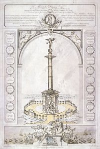 एक स्तंभ के रूप में एडमिरल लॉर्ड नेल्सन के स्मारक के लिए डिजाइन, 1806 द्वारा चार्ल्स मिडलटन