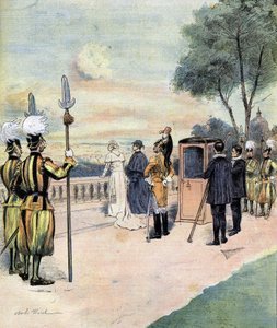 पोप लियो XIII 1893 में वेटिकन गार्डन में श्री सी.एच. मोरेली द्वारा ड्राइंग द्वारा चार्ल्स मोरेल