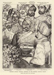 डायमंड जुबली विजिटर्स, इंपीरियल सर्विस ट्रूप्स के अधिकारी