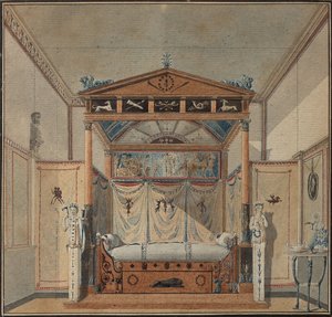 बिस्तर का डिजाइन, c.1800