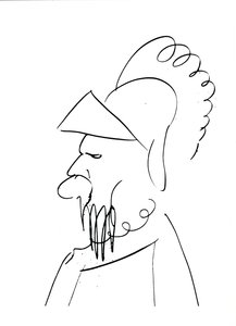 हेलमेट वाला आदमी (कागज पर कलम और स्याही) (बी/डब्ल्यू फोटो) द्वारा चार्ल्स-पियरे बॉडेलेयर