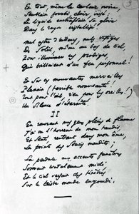 'रीव पेरिसियन' ऑटोग्राफ कविता (कागज पर कलम और स्याही) (बी/डब्ल्यू फोटो) द्वारा चार्ल्स-पियरे बॉडेलेयर