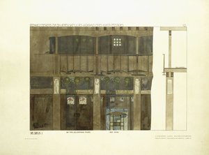 प्रवेश हॉल, c.1901 (रंग लिथोग्राफ) द्वारा चार्ल्स रेनी (बाद) मैकिनटोश