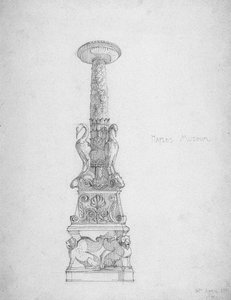 कैंडलस्टिक , नेपल्स संग्रहालय, 1891 द्वारा चार्ल्स रेनी मैकिन्टोश