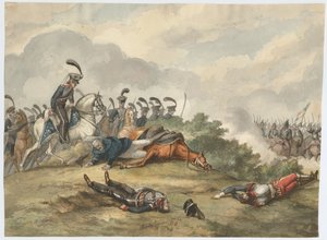16 जून 1815, 1818 को लिग्नी की लड़ाई में मार्शल ब्लूचर द्वारा चार्ल्स टर्नर वॉरेन