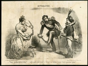 Le Charivari . में चार्ल्स वर्नियर (? -1887) द्वारा चित्रण द्वारा चार्ल्स वर्नियर