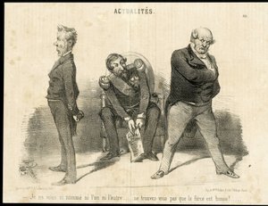 ले चरिवारी में चार्ल्स वर्नियर (? -1887) द्वारा चित्रण - गणतंत्र के राष्ट्रपति, मंत्री, आर्मचेयर (शक्ति का प्रतीक) - नेपोलियन III, बैरोट ओडिलॉन (1791-1873), मंत्री, फाउचर लियोन (1803-1854) द्वारा चार्ल्स वर्नियर