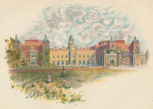 हैटफील्ड हाउस, हर्टफोर्डशायर - साउथ फ्रंट, c1890 द्वारा चार्ल्स विल्किंसन