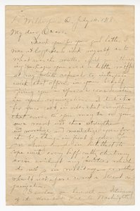 14 जुलाई, 1918 को कर्नल चार्ल्स यंग का ऑस्कर डब्ल्यू प्राइस को पत्र। द्वारा चार्ल्स यंग