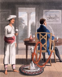 अ जेंटलमैन विथ हुक्का बुरादा, या पाइप बियरर, 1813