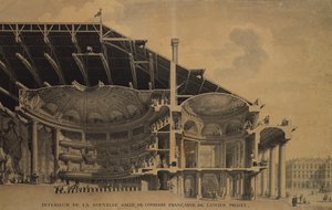 पेरिस के थेरेस डे लॉयन, 1776 में नए कॉमेडी-फ्रेंकाइज़ कमरे का इंटीरियर
