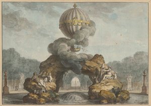 चार्लीयर, 1783 के साथ एक फव्वारा सजावट की परियोजना।