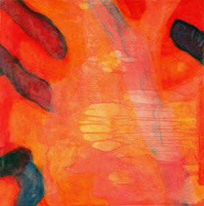मसख़रा मछली II, 1997 (गेसो बोर्ड पर तेल और शीशा)
