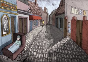 मिल्क वुड के तहत, 2013 (शुष्क बिंदु नक़्क़ाशी और डिजिटल)