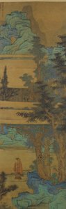 लैंडस्केप इन द ब्लू-एंड-ग्रीन मैनर, दिनांक 1633। द्वारा चेन होंगशॉ