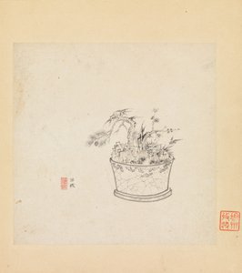 विविध अध्ययन, एक पत्ता दिनांकित 1619। द्वारा चेन होंगशॉ