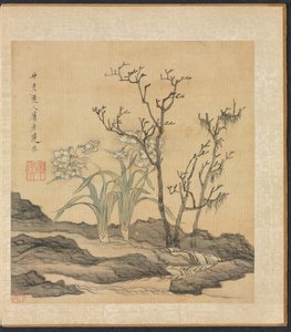 प्राचीन मास्टर्स के बाद पेंटिंग: नार्सिसस और नंगे पेड़, 1598-1652। द्वारा चेन होंगशॉ