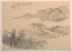 लैंडस्केप, दिनांक 1827। द्वारा चेंग टिंगलू