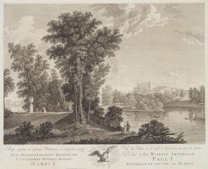 पार्क से 1799-1800 में गैचीना में महल का दृश्य द्वारा Chessky