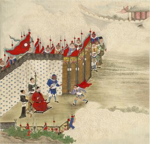 कूरियर प्राप्त करने वाले चीनी राजकुमार, सीए 1820 द्वारा चीनी मास्टर