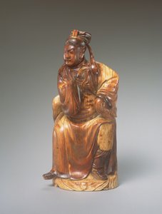 14 वीं -15 वीं शताब्दी (नक्काशीदार हाथीदांत) पर बैठे गुंडीचा का एक चित्र द्वारा चीनी स्कूल
