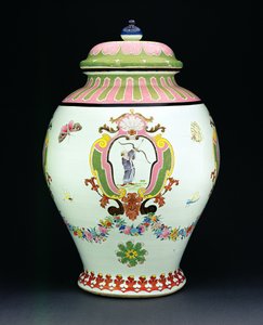 कॉर्नेलिस प्रोक (1691-1759) c.1730 (चीनी मिट्टी के बरतन) द्वारा एक डिजाइन के साथ चित्रित सिस्टर्न (बेसिन के लिए 206565 देखें) द्वारा चीनी स्कूल
