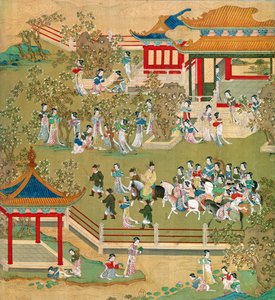 चीनी शासकों (रेशम पर रंग) का इतिहास (देखें 176855) द्वारा चीनी स्कूल