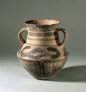 जार, गांसु प्रांत से, c.1300-700 ईसा पूर्व (मिट्टी) द्वारा चीनी स्कूल