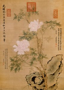 Peonies और Rock, 1893 द्वारा चीनी स्कूल