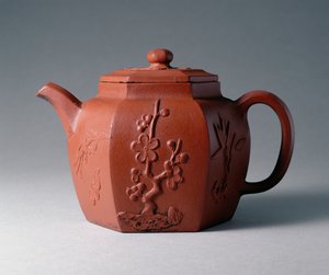 Yixing षट्कोणीय चायदानी, चीनी, 17 वीं सदी के अंत (पत्थर के पात्र)